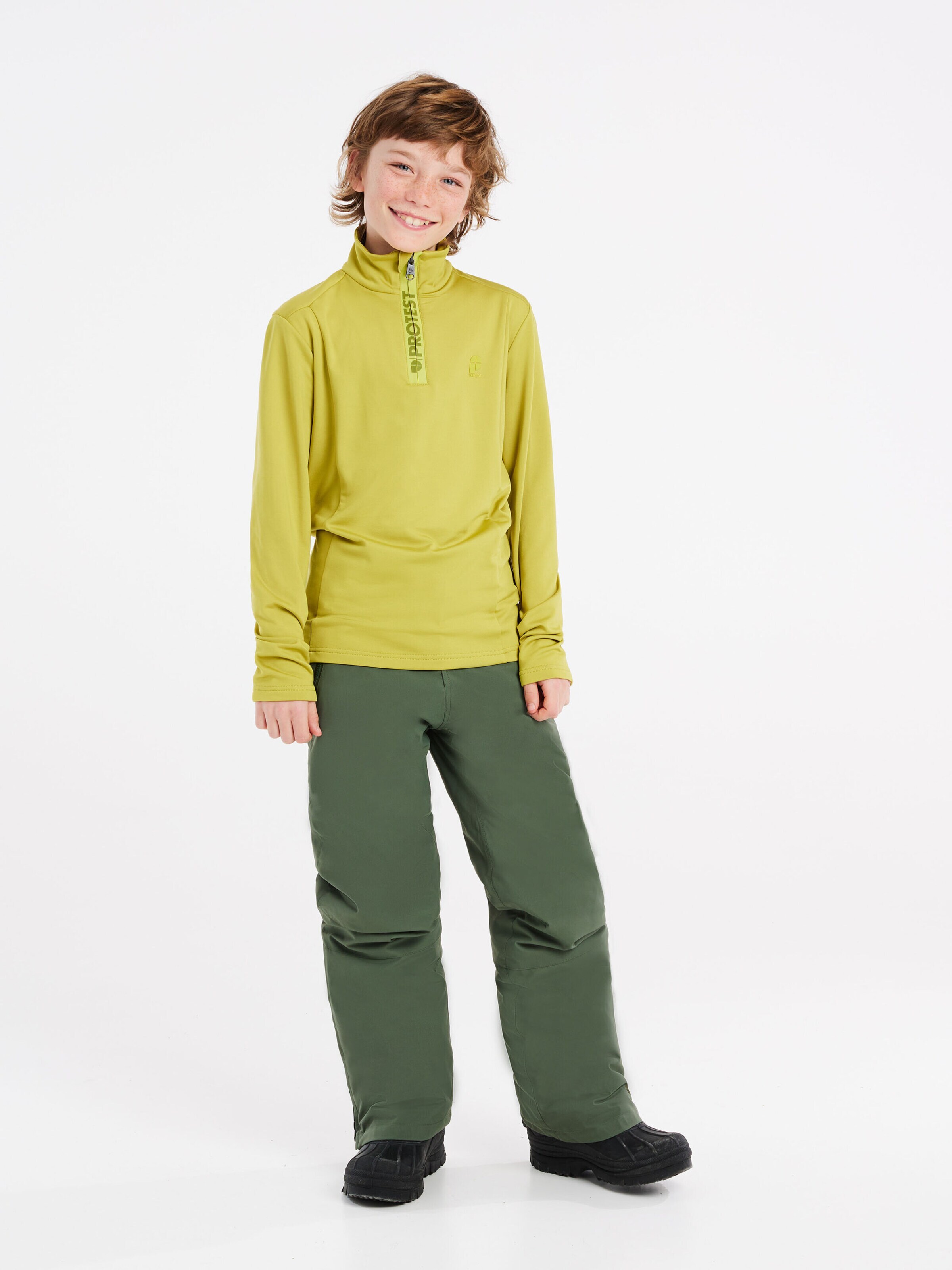PROTEST Sports sweatshirt 'WILLOWY JR' in Green