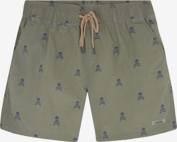 Scalpers Swimming shorts 'Skull Classic' in Green: front