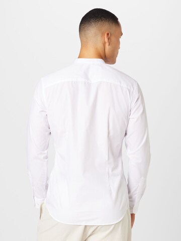 JACK & JONES Slim fit Button Up Shirt 'JOE' in White