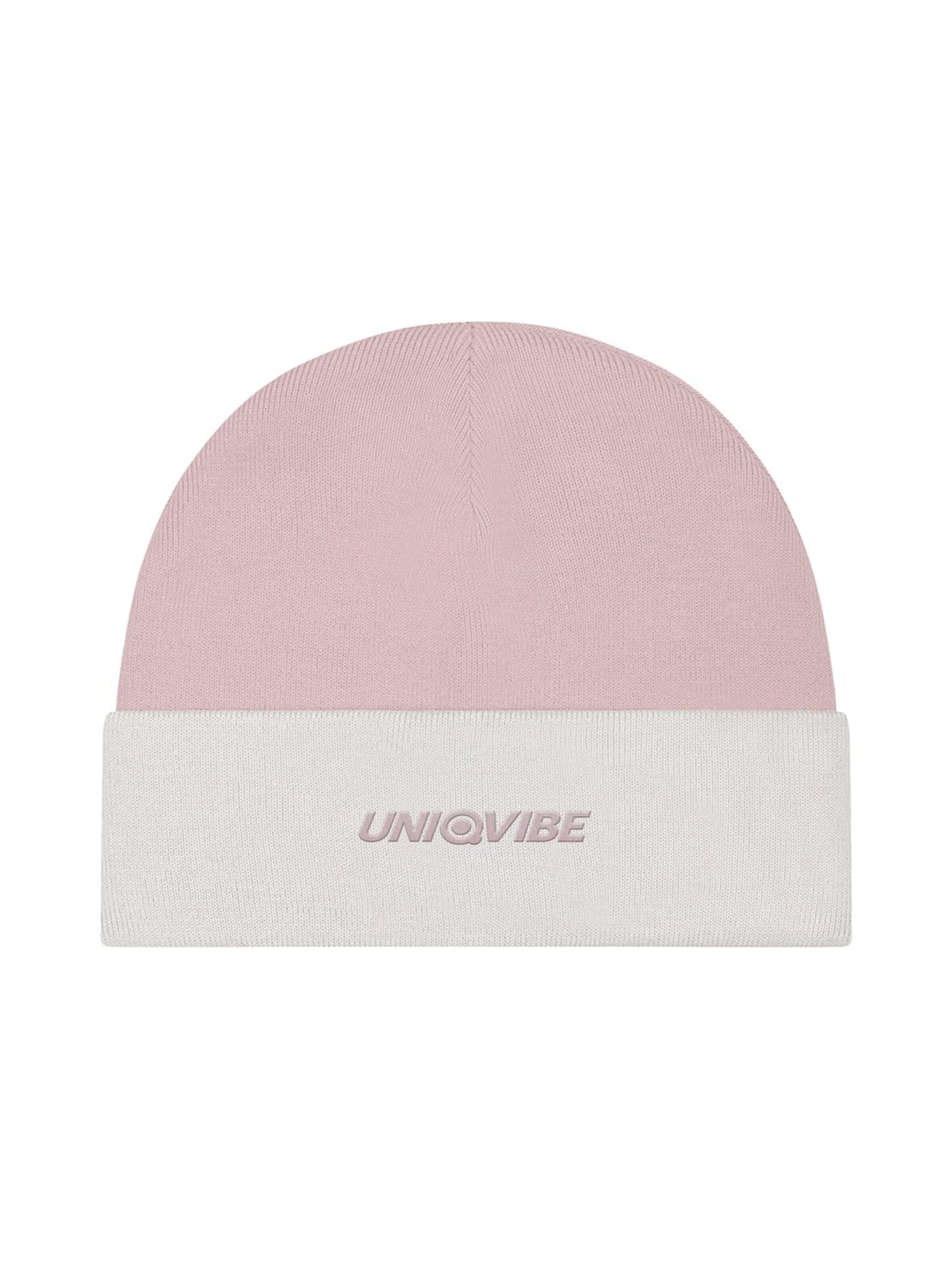 UNIQVIBE Beanie in White: front