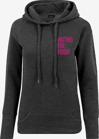 Merchcode Sweatshirt 'Waiting For Friday' in Grey: front