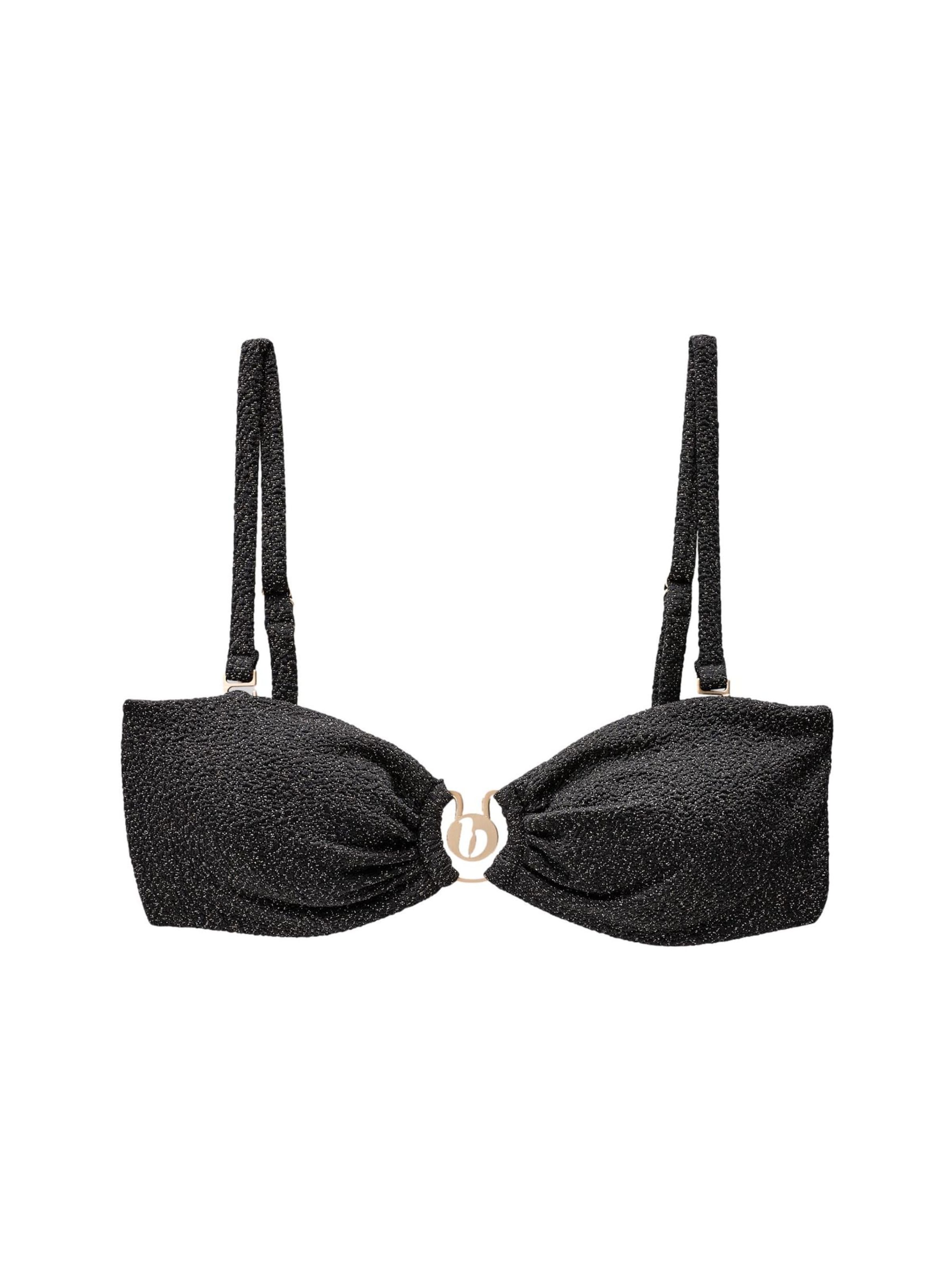B by Ted Baker Bralette Bikini top in Black: front