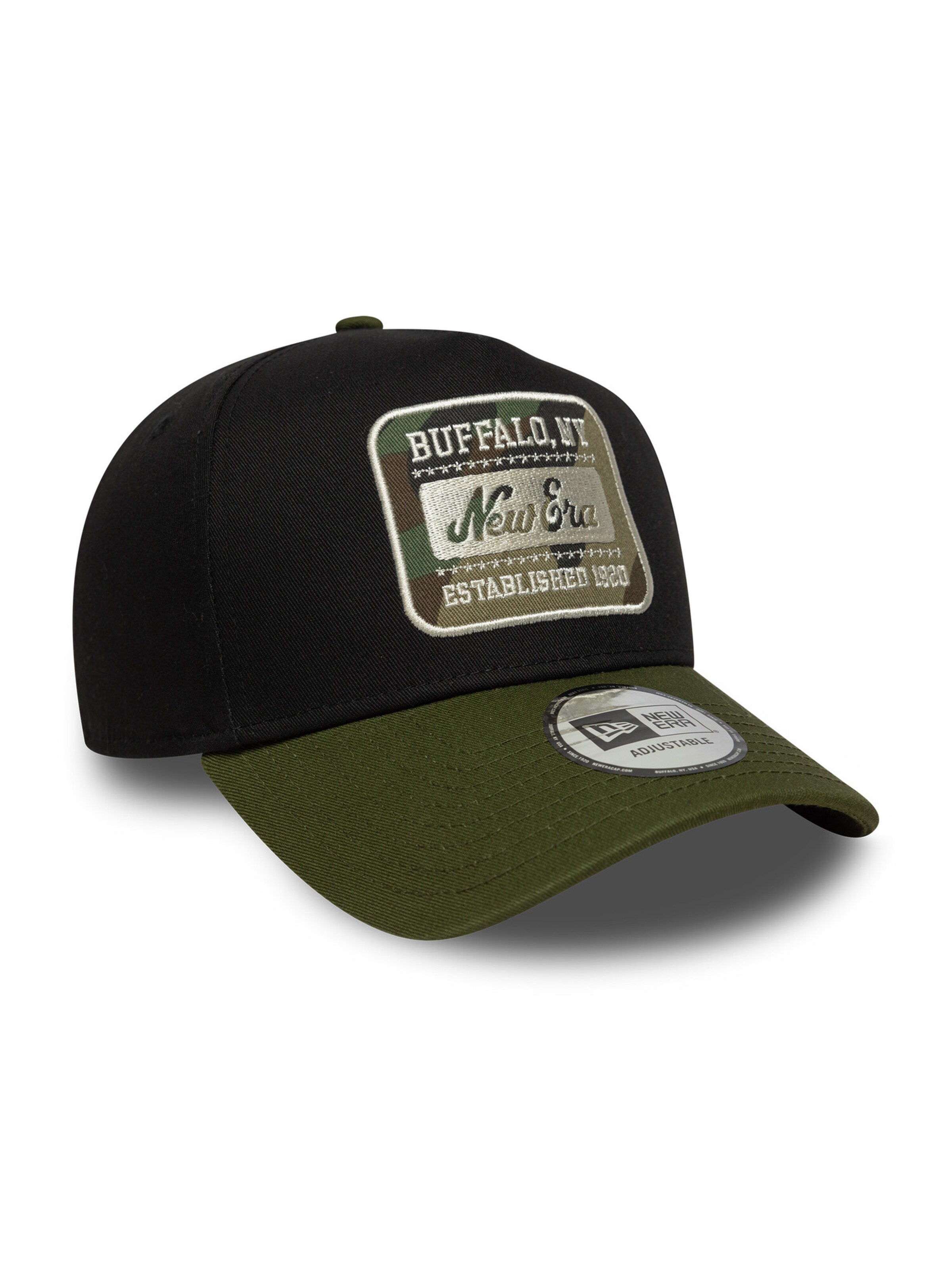 NEW ERA Cap '9FORTY E-Frame Camo Patch' in Black