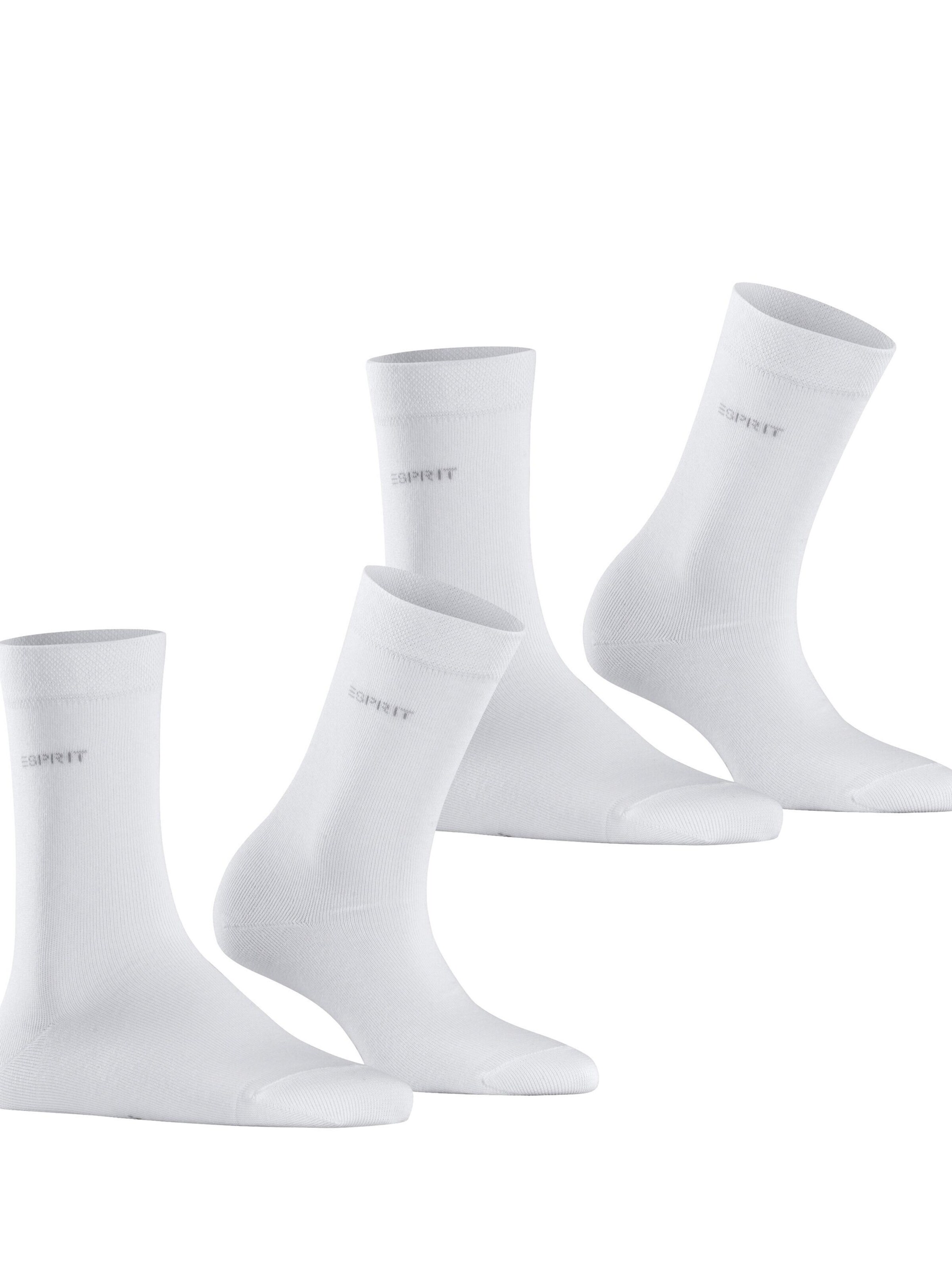 ESPRIT Socken 'Basic Easy 2-Pack'‌‌‌ in Weiß