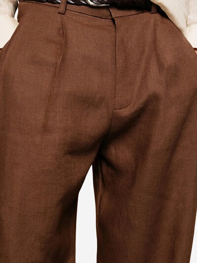Giesto Pleat-front trousers in 36 in Brown, Item view