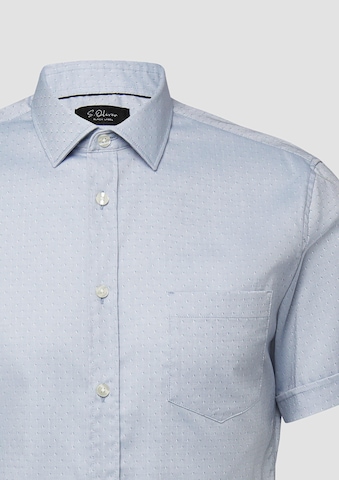 s.Oliver BLACK LABEL Regular fit Overhemd in Blauw