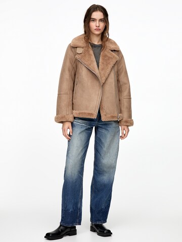 Pull&Bear Zimní bunda – hnědá