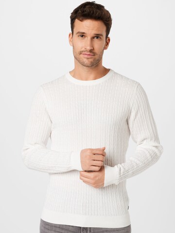 JACK & JONES Trui 'Blawinter' in Wit: voorkant