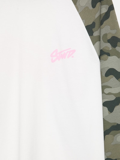 Pull&Bear Shirt in XS in khaki / tanne / weiß, Produktansicht