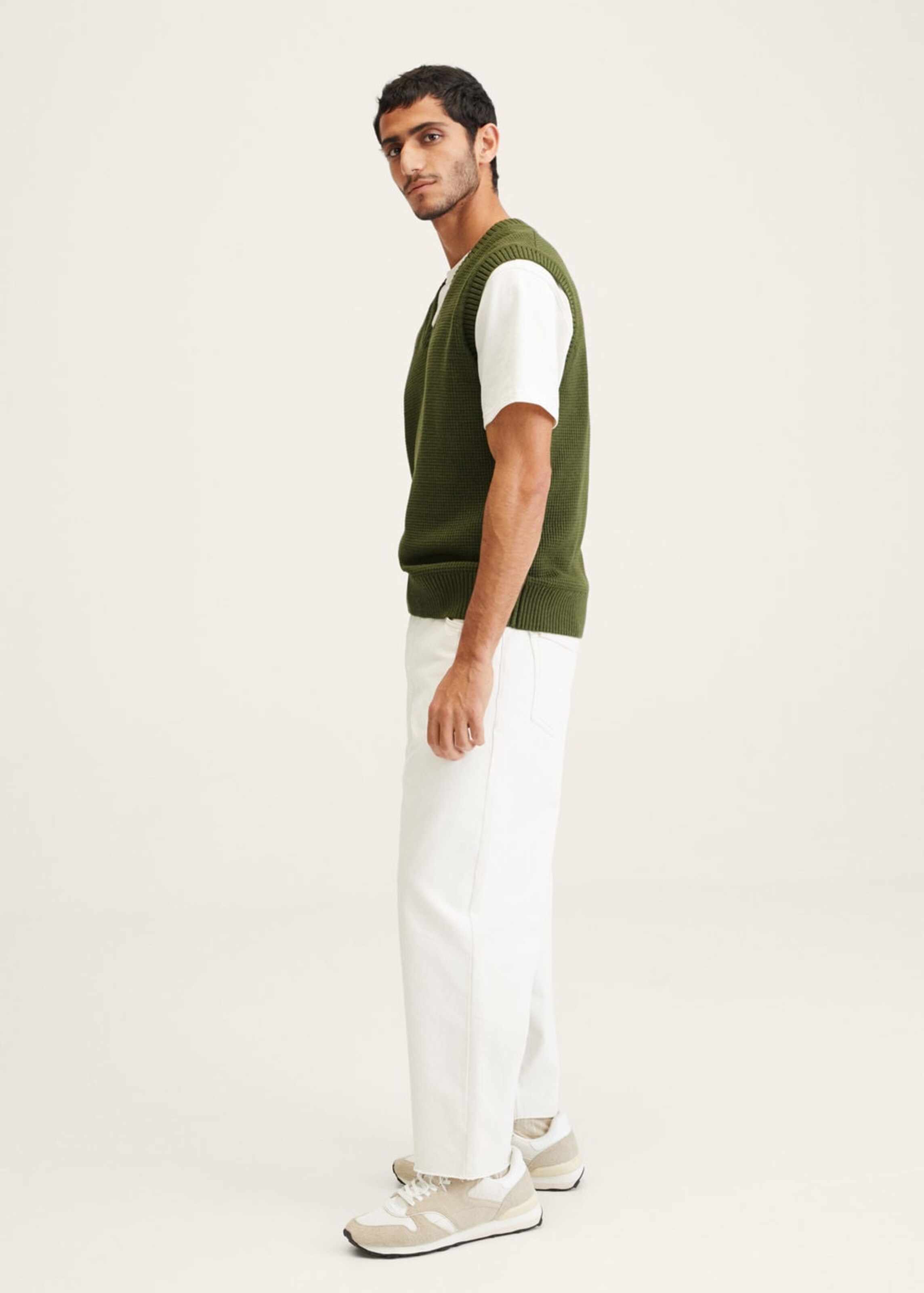 Männer Pullover & Strick MANGO MAN Pullover 'anthony' in Khaki - SR11070 Männer Pullover & Strick MANGO MAN Pullover 'anthony' in Khaki - SR11070