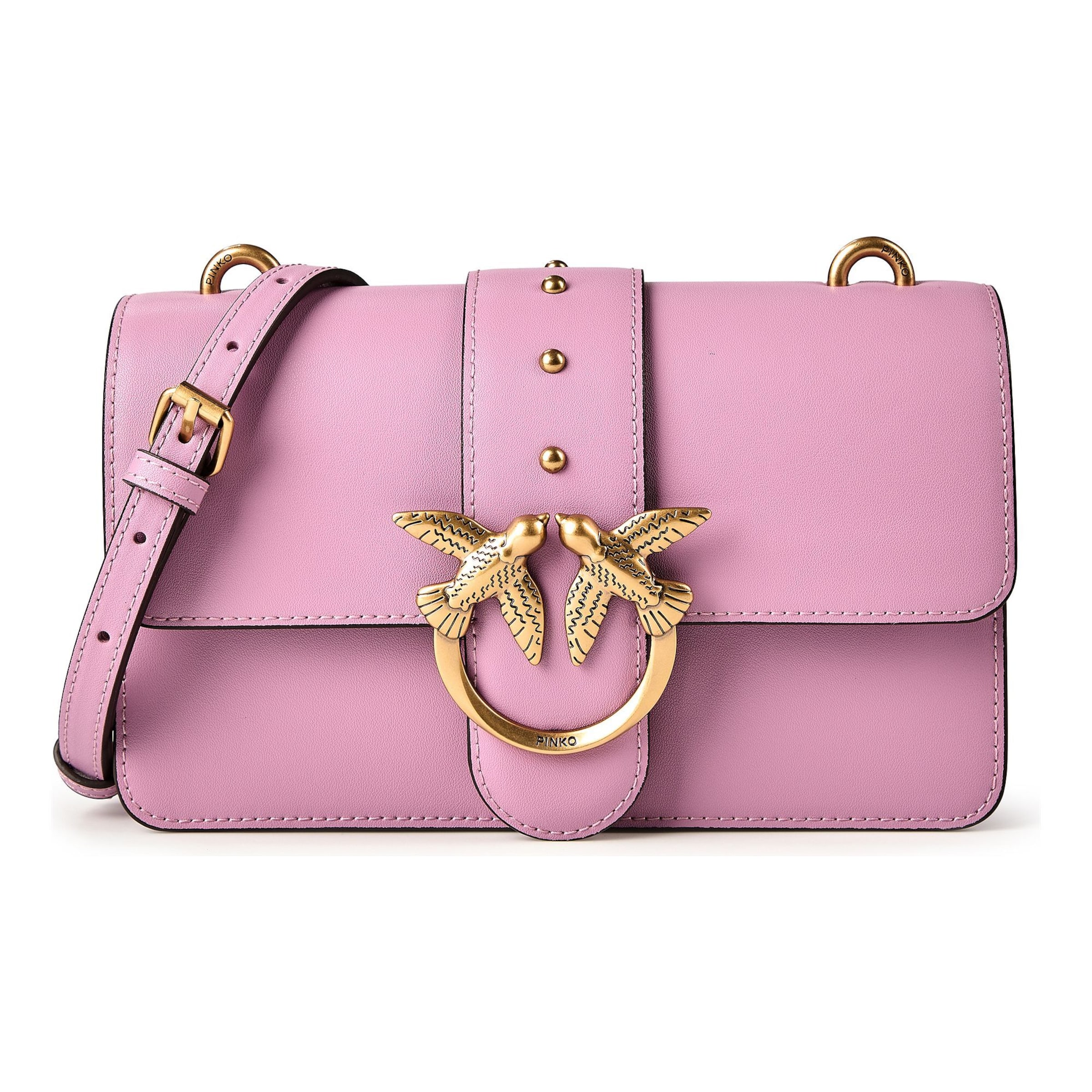 PINKO Schoudertas 'Love One' in Lila: voorkant