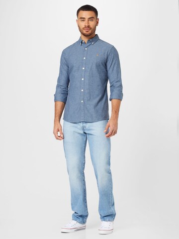 FARAH - Ajuste regular Camisa 'STEEN' en azul