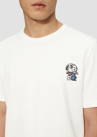 T-Shirt 'Peanuts®' s.Oliver en blanc
