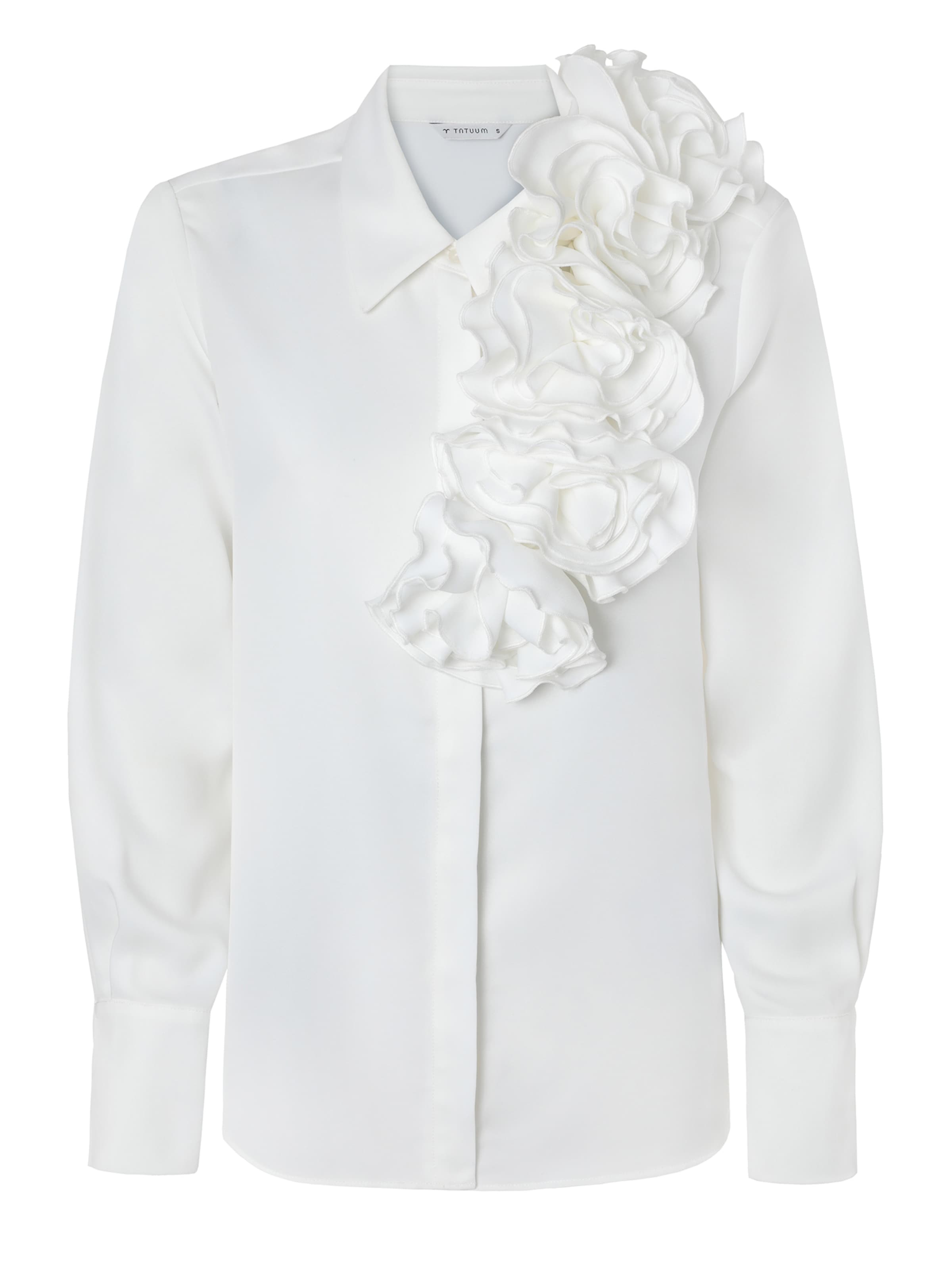 Chemisier 'CRISTAL' TATUUM en blanc : devant