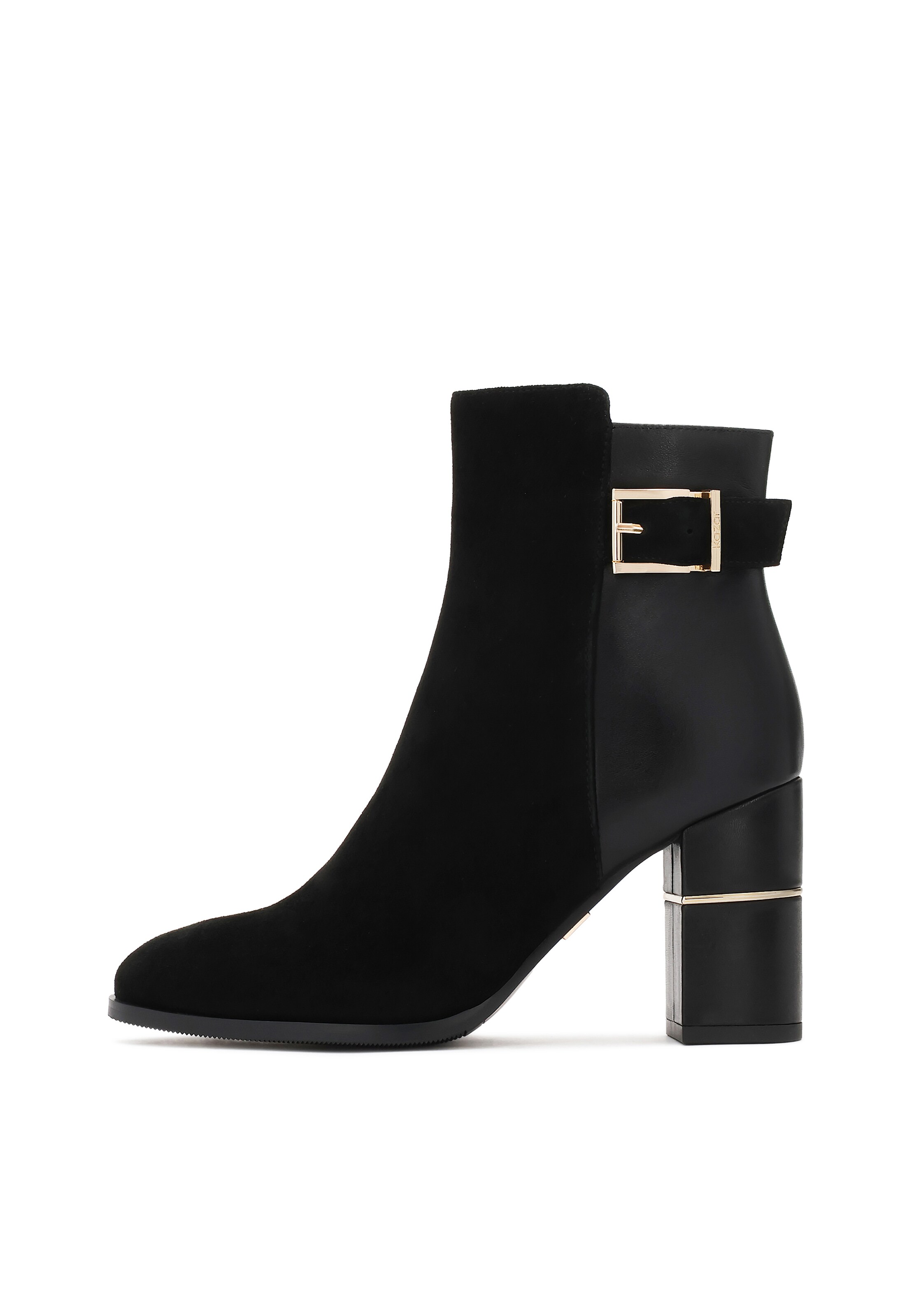 Botine de la Kazar pe negru: față