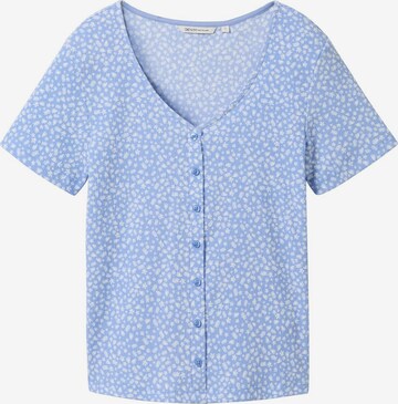 TOM TAILOR DENIM Blouse in Blauw: voorkant