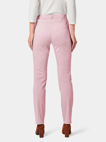 Goldner Slim fit Pants 'Carla' in Pink