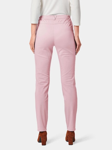 Goldner Slimfit Hose 'Carla' in Pink