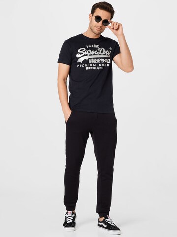 Superdry Tapered T-shirt i svart