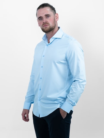 Vercate - Slim Fit Camisa clássica 'No. 26' em azul