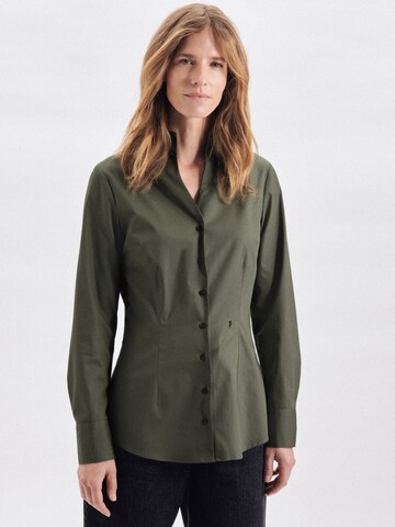 SEIDENSTICKER Blouse 'Schwarze Rose' in Groen: voorkant