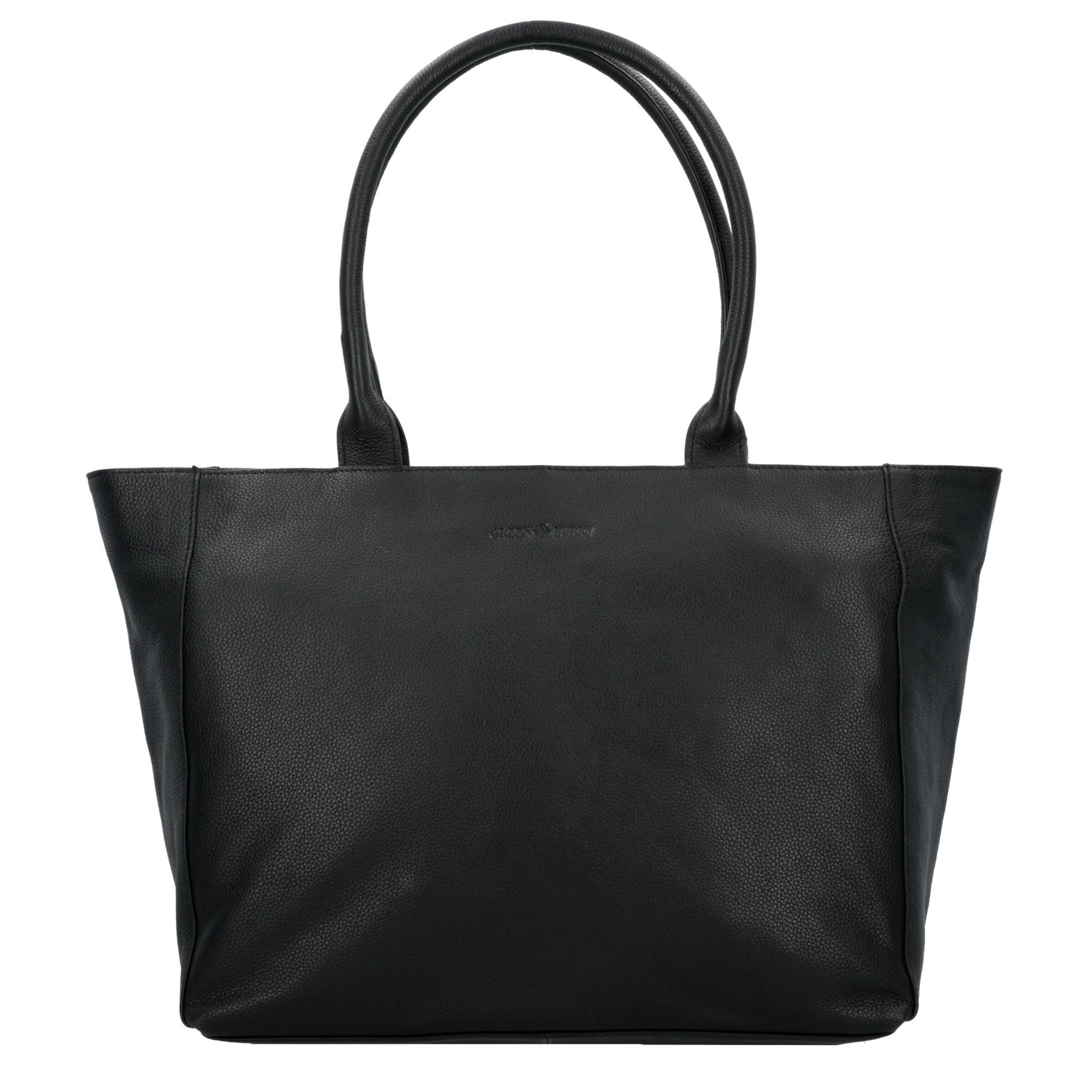 GREENBURRY Vegas Shopper Tasche Leder 46 cm in Schwarz: Vorderseite