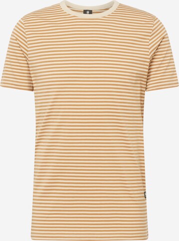 T-Shirt G-Star RAW en beige : devant