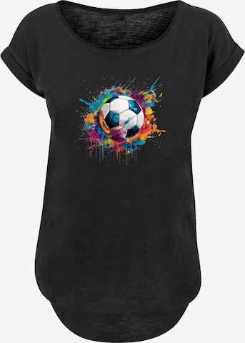 F4NT4STIC Shirt 'Bunte Fußball' in Zwart: voorkant