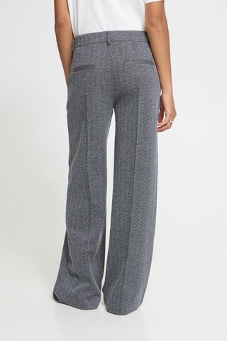 ICHI Wide leg Trousers 'IHKATE' in Black