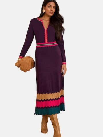 Abito in maglia di love & roses in lilla: frontale