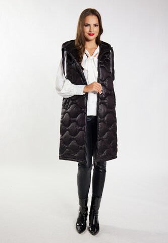 Gilet di faina in nero