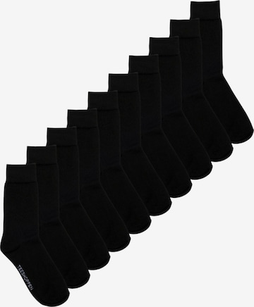 Chaussettes ' Performance Bamboo ' TEESHOPPEN en noir : devant