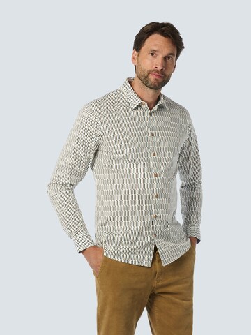 No Excess Regular Fit Hemd in Beige: Vorderseite