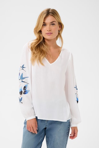 Cream Bluse 'CRFloriza' i hvid: forside