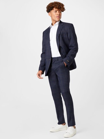 Coupe slim Pantalon à plis BURTON MENSWEAR LONDON en bleu