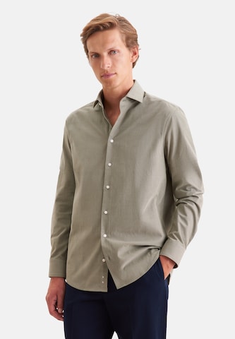 SEIDENSTICKER Regular fit Button Up Shirt in Green: front