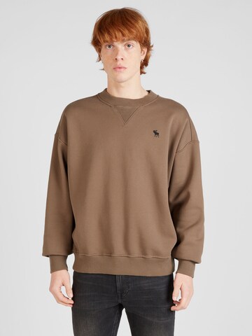 Abercrombie & Fitch Sweatshirt in Bruin: voorkant