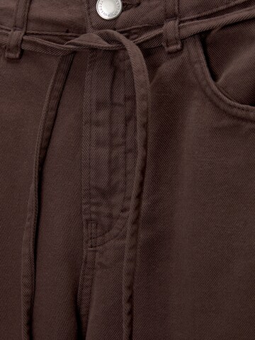 Pull&Bear Wide leg Jeans in Bruin