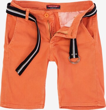 Rock Creek Regular Chino Pants in Orange: front