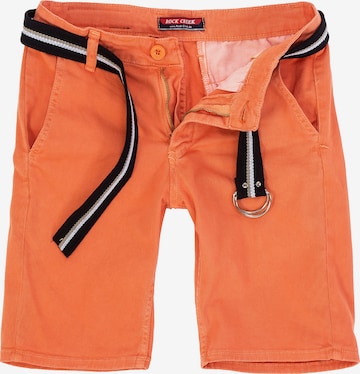 Rock Creek Regular Chino Pants in Orange: front