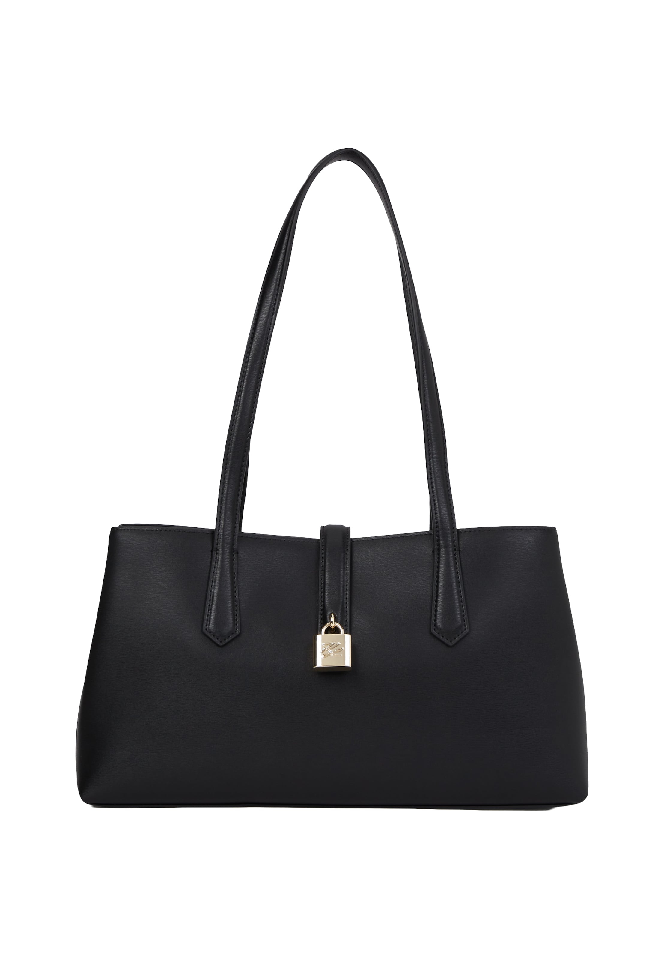 Karl Lagerfeld - Mala de ombro 'K/AUTOGRAPH' em preto: frente