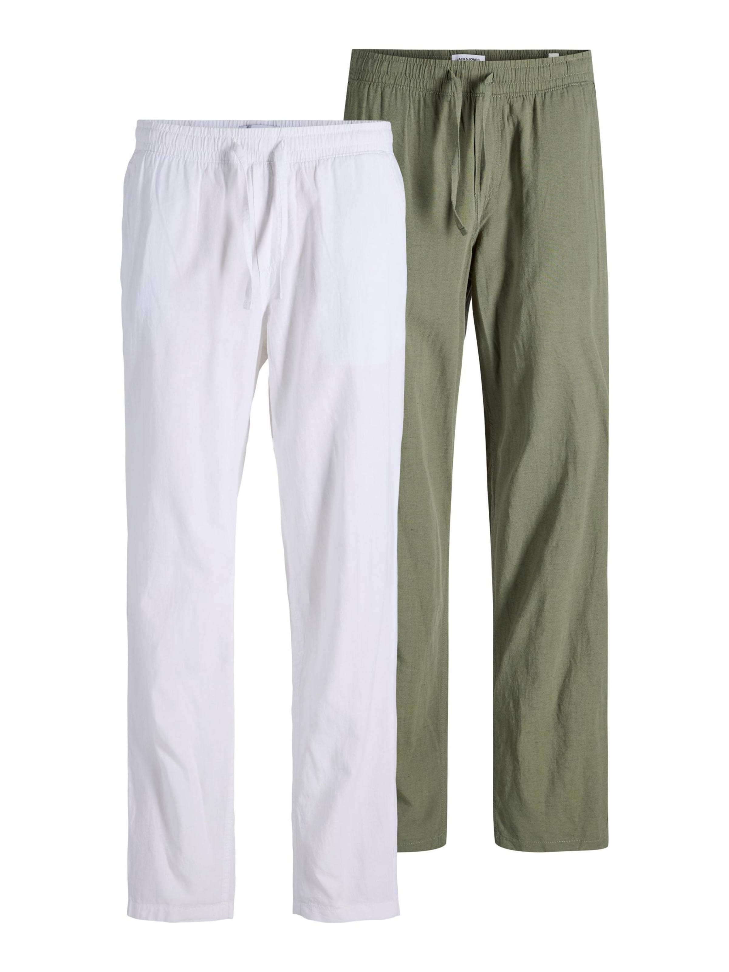JACK & JONES - Loosefit Pantalón chino en verde: frente