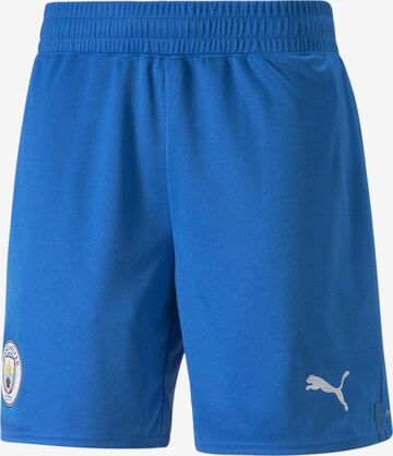 PUMA Regular Workout Pants 'Manchester City F.C. 22/23' in Blue: front