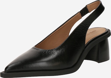 Copenhagen StudiosCipele s potpeticom i otvorenom petom '431' - crna boja: prednji dio