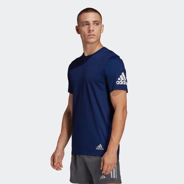 Tricou funcțional 'Run It' de la ADIDAS SPORTSWEAR pe albastru: față