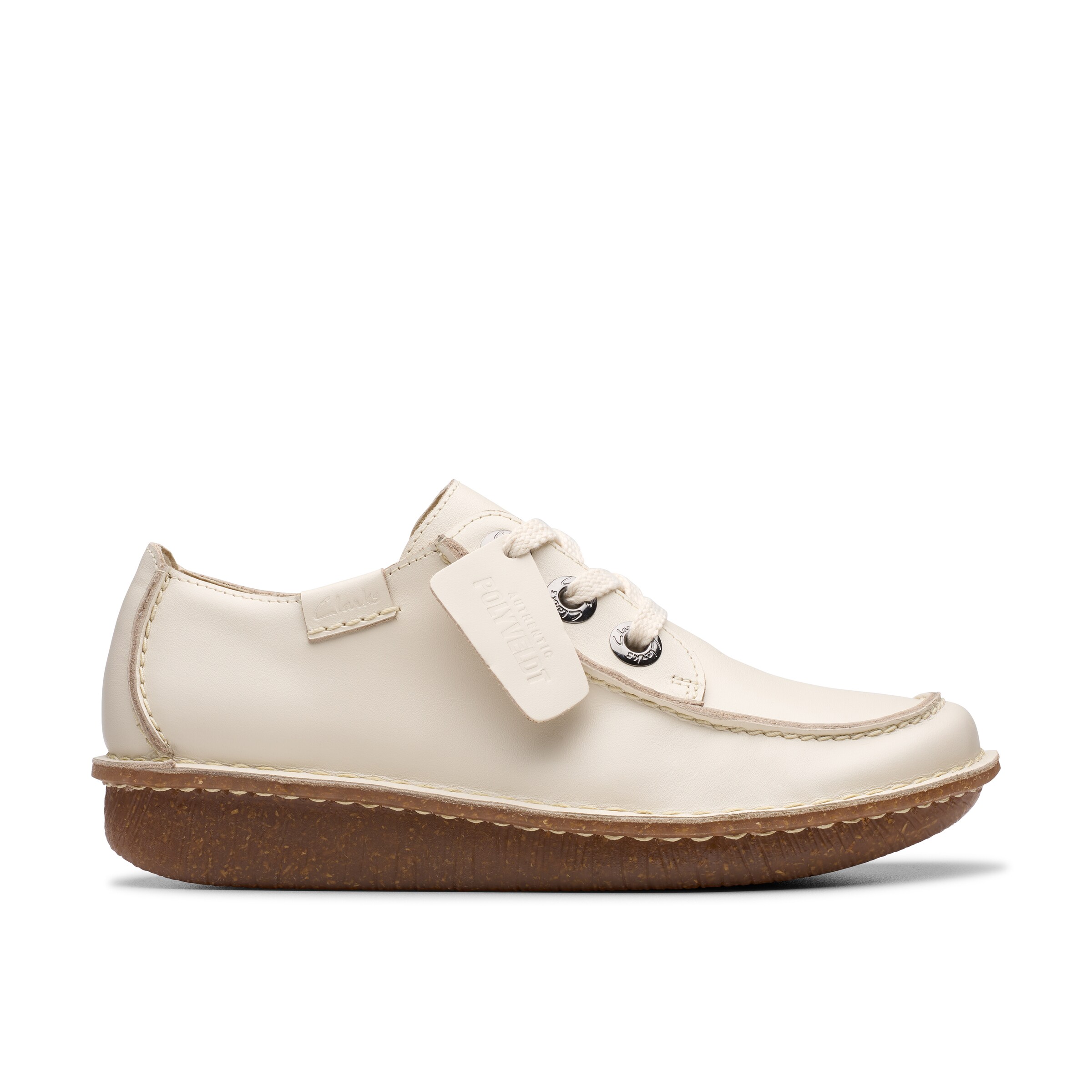 CLARKS - Sapatilha com atacadores 'Funny Dream' em branco