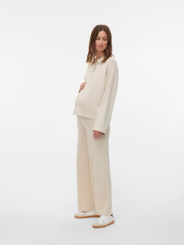 Wide Leg Pantalon Vero Moda Maternity en beige