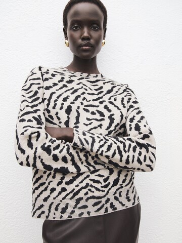 MANGO Pullover 'FELINA' i brun: forside