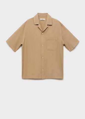 MANGO MAN Regular fit Button Up Shirt 'Banarea' in Beige