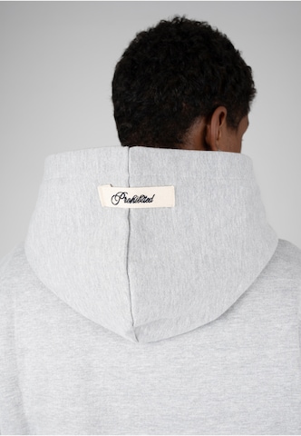 Sweat-shirt Prohibited en gris